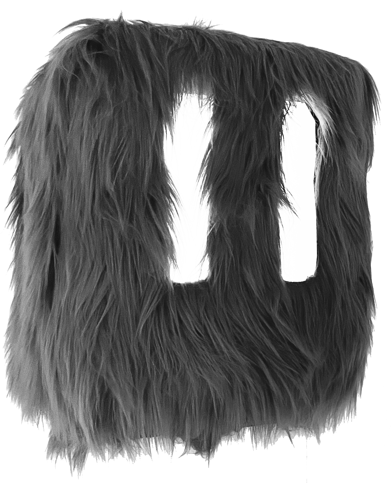 kN&Xi;M::blob_LV — furred blob texture forming the letter M