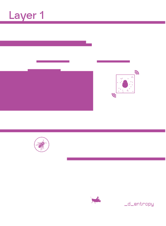 Layer 1 &mdash; magenta wireframe, cell / grasshopper / fly, &lsquo;_d_entropy&rsquo;