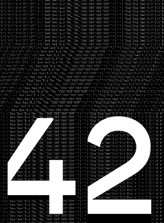 No.42 mark on ASCII ground &mdash; back cover
