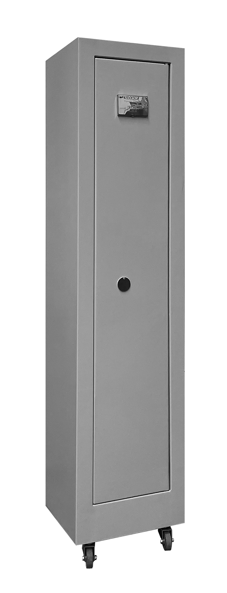 Time Capsule — grey steel locker on wheels